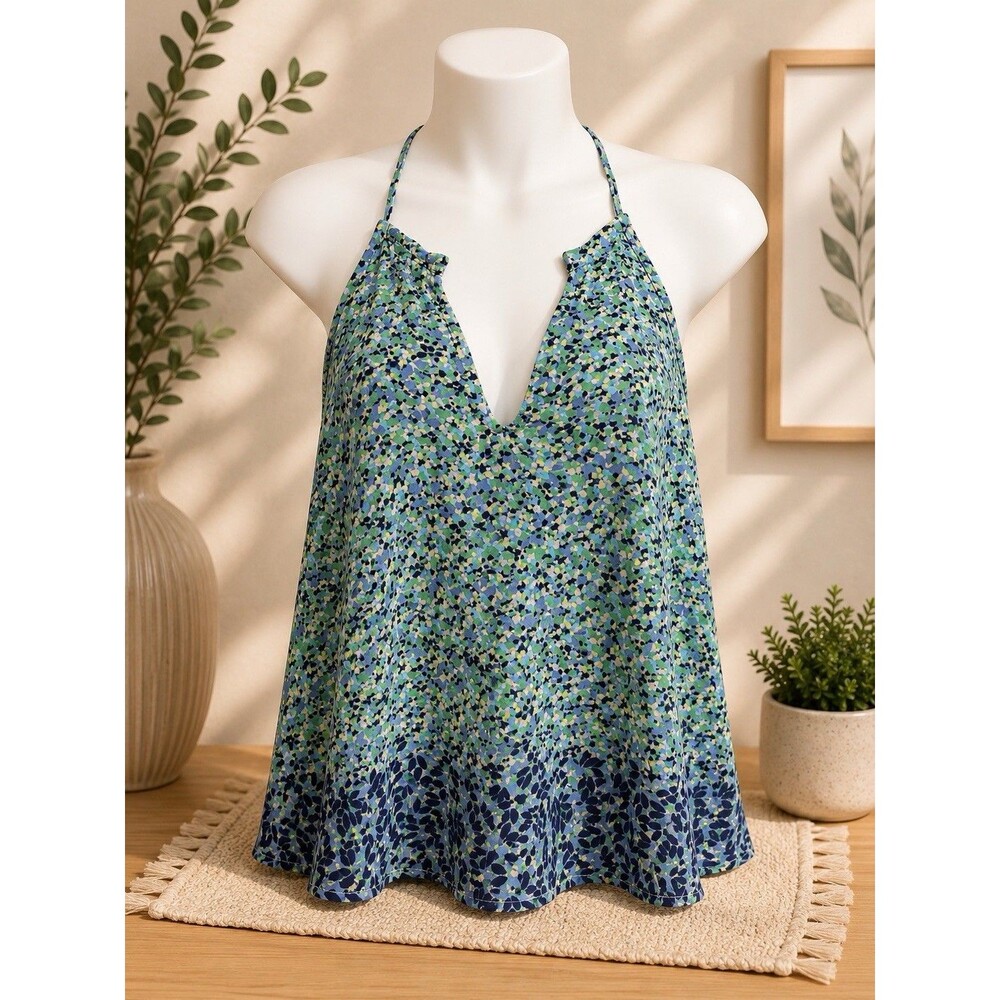 Maeve Anthropologie 100% Silk Floral Cami Tank Top Size 4 Multicolor